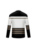kkboxly  Color Block Striped Men's Long Sleeve Zipper Lapel Shirt, Men's Stylish Spring Fall Golf Shirt