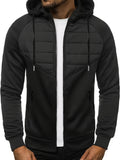 Men's Casual Zip Up Hoodie, Warm Hooded Jacket With Zipper Pocket For Sports