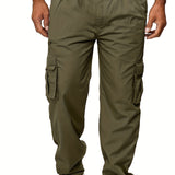 kkboxly  Mens Cargo Work Trousers Casual Thin Style Relaxed Fit Stretch Combat Tracksuit