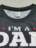 Comfy Father's Day T-Shirt with Dad & Veteran Pattern Print - Perfect Summer Clothing for Men