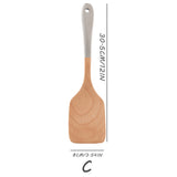 kkboxly 1pc German Beylum Cooking Kitchen Utensils, Natural Wooden Kitchen Tableware Tools, Cooking Shovel Spoon