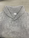 kkboxly  Plus Size Men's Shawl Neck Geometric Pattern Pullover Long Sleeve Sweater