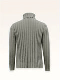 kkboxly  Fashionable Men's Solid Turtleneck Knit Sweater Plus Size Male's Pullover Sweater For Autumn And Winter, Leisurewear For Big And Tall Guys