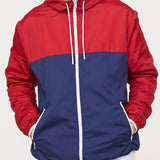 kkboxly  Camouflage Pattern Hooded Jackets By Activity, Men's Casual Loose Fit Breathable Zip Up Jackets For Spring Fall