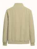 kkboxly  Warm Fleece Winter Jacket, Men's Casual Stand Collar Jacket Coat For Business