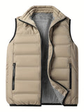 Winter Thick Vest For Men, Casual Black Warm Padded Sleeveless Jacket Best Sellers
