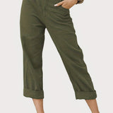 kkboxly  Solid Elastic Waist Pants, Casual Wide Leg Pants For Spring & Summer, Women's Clothing