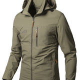 kkboxly  Men's Waterproof Windproof Hooded Jackets Outdoor Sports Jacket For Spring Autumn