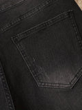 kkboxly  Classic Design Slim Fit Jeans, Men's Casual Street Style Distressed Mid Stretch Denim Pants For Spring Summer