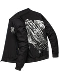 kkboxly  Men's Vintage Zip Up Jacket With Design Print