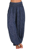 kkboxly  Boho Paisley Floral Print Harem Pants, Bohemian Loose Elastic Waist Pants For Spring & Summer, Women's Clothing