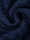 kkboxly  Plus Size Men's Turtleneck Solid Color Long Sleeve Knitted Henley Swearter, Loose Oversized Pullover For Work