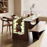 Festive Christmas Table Runner: Floral Pattern, 33x13 inches, Polyester Material, Square Shape, Christmas Holiday, Woven Fabric, Polyester Filling, Polyester Lining