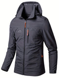 kkboxly  Men's Waterproof Windproof Hooded Jackets Outdoor Sports Jacket For Spring Autumn