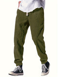 kkboxly  Drawstring Waffle Pattern Sweatpants Loose Fit Pants Men's Casual Joggers For Men Winter Fall Running Jogging