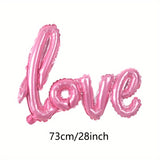 1pc, Romantic Love Letter Aluminum Foil Balloon for Weddings and Engagement Parties - Perfect for Background Wall Decor, Mall, Hotel, and Banquet - Ideal for Proposals and Wedding Blessings