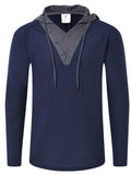 kkboxly  Men's Fashion Hoodies Contrast Color Hooded Sweatshirt For Spring Fall, Men's Clothing