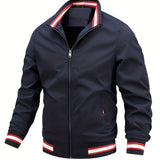 kkboxly  Men's Bomber Jackets, Lightweight Windbreaker Full Zip Up Casual Active Jacket Coat