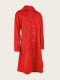 kkboxly  Casual Solid Pocket Dress, Long Sleeves V-neck Simple Mid-length Fashion Commuter Dresses, Women's Clothing