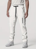 Men's Spring And Autumn Cargo Style Long Trousers With Multi-Pocket, Male Casual Loose Trousers