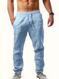 kkboxly  Men's Loose Fit Comfy Trousers, Casual Street Style Cotton Pants