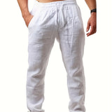 kkboxly  Men's Loose Fit Comfy Trousers, Casual Street Style Cotton Pants