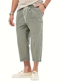 kkboxly kkboxly  Men's Casual Loose Fit Cropped Pants For Spring Summer