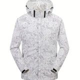 kkboxly  Men's Casual Hooded Waterproof Windbreaker Jacket Coat Regular Fit Coat For Spring Autumn Outdoors Hiking