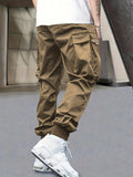 kkboxly  Men's Active Cargo Pants - Multi Pockets, Breathable & Stretchy Sweatpants For Outdoor Adventures