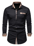 Men's Casual Plaid Button Down Shirt