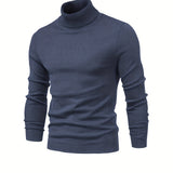 All Match Best Sellers Autumn Winter Pullover Men Solid Turtleneck Sweaters