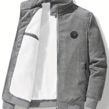 Men's Warm Fleece Corduroy Jacket For Fall Winter