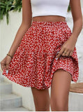 2025 kkboxly  Floral Print Ruffle Hem Shorts, Casual Shorts For Spring & Summer, Women's Clothing