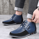 kkboxly Men's Soft Sole Lace-Up Business Casual Ankle Boots in Classic Style