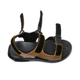 kkboxly Men Outdoor Sport Cushioned Comfy Hook Loop Leather Beach Sandals