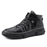 kkboxly Men Microfiber Leather Waterproof High Top Sport Tooling Boots