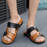 kkboxly Men Two-Ways Opened Toe Breathable Slip Resistant Casual Outdoor Sandals