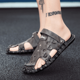 kkboxly kkboxly Men Microfiber Two-Ways Lightweight Slip Resistant Casual Sandals